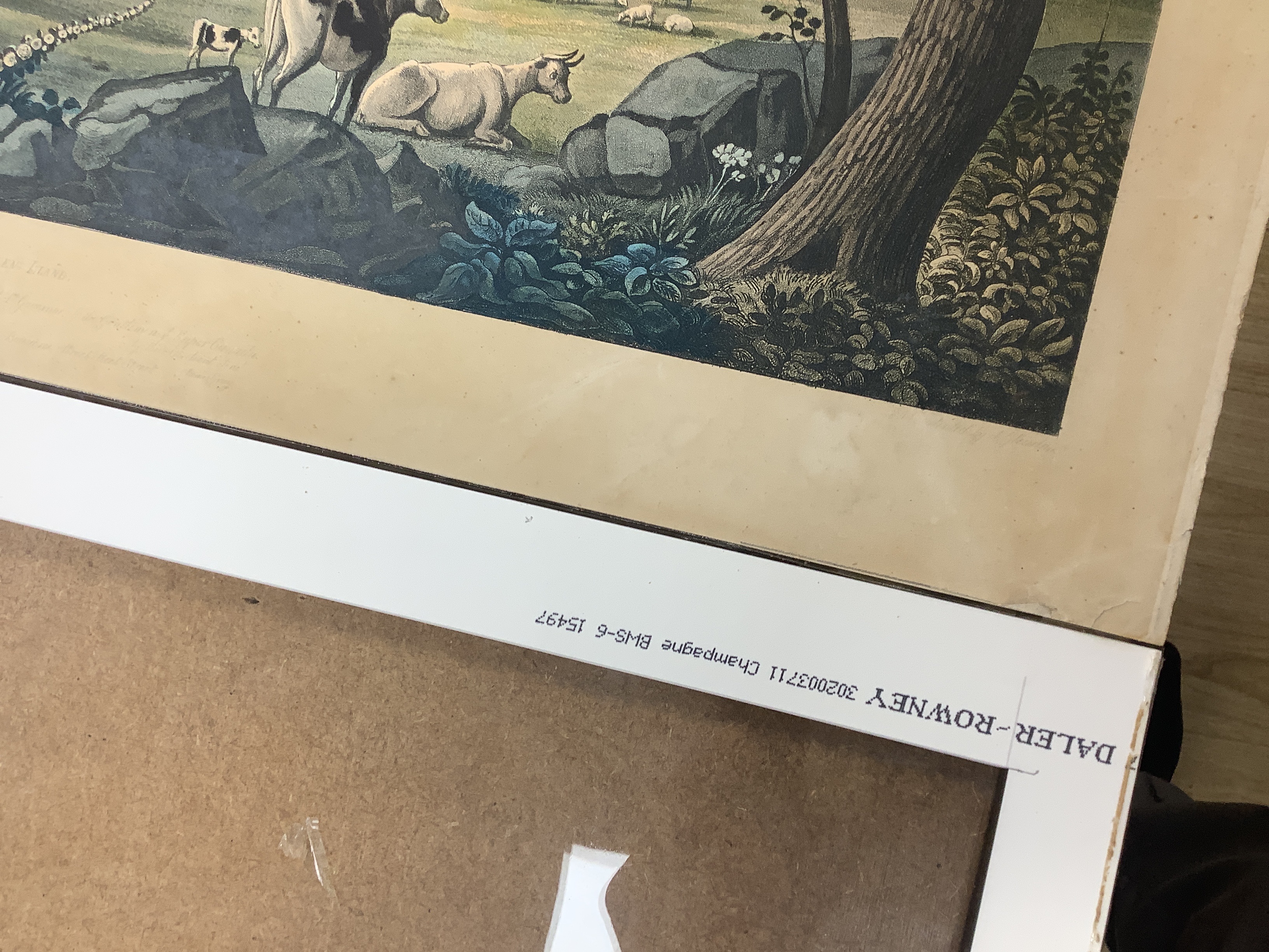 Joshua Gleadah after James Gray, a set of seven 19th century aquatints, Canadian landscapes and two others of Granada, largest 57 x 36cm